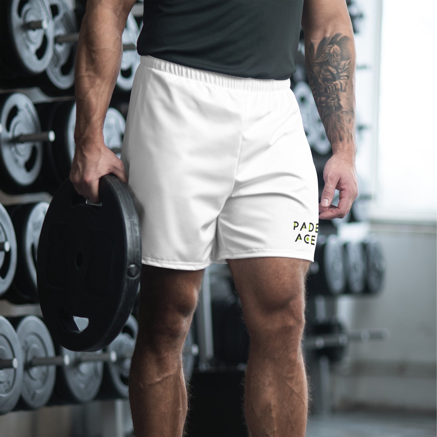 MENS ATHLETIC SHORTS WHITE